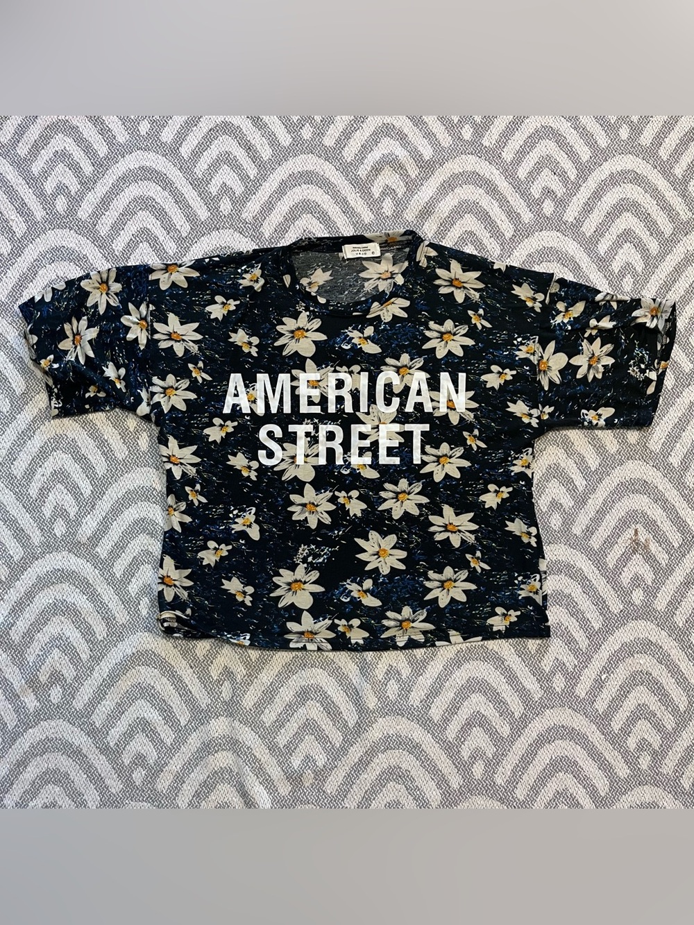 JOLIE & DEEN Floral American Street Short Sleeve Shirt One Size
